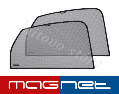 Subaru Tribeca (2008-н.в.) комплект бескрепёжныx защитных экранов Chiko magnet, задние боковые (Стандарт)